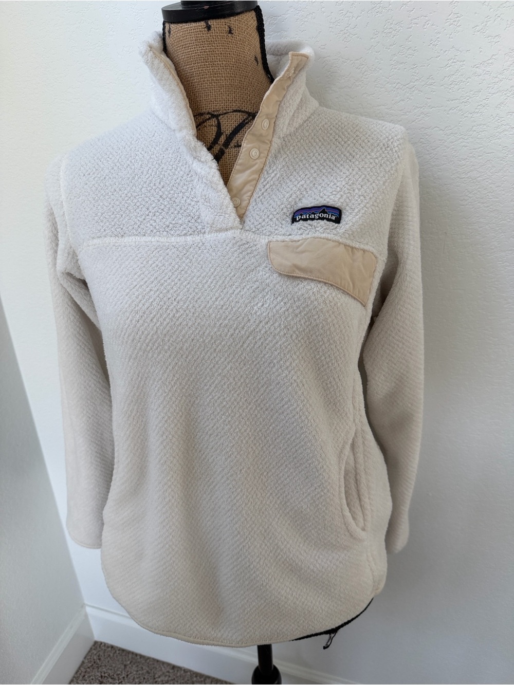 Patagonia Women's Re-Tool Snap Fleece Pullover - cream